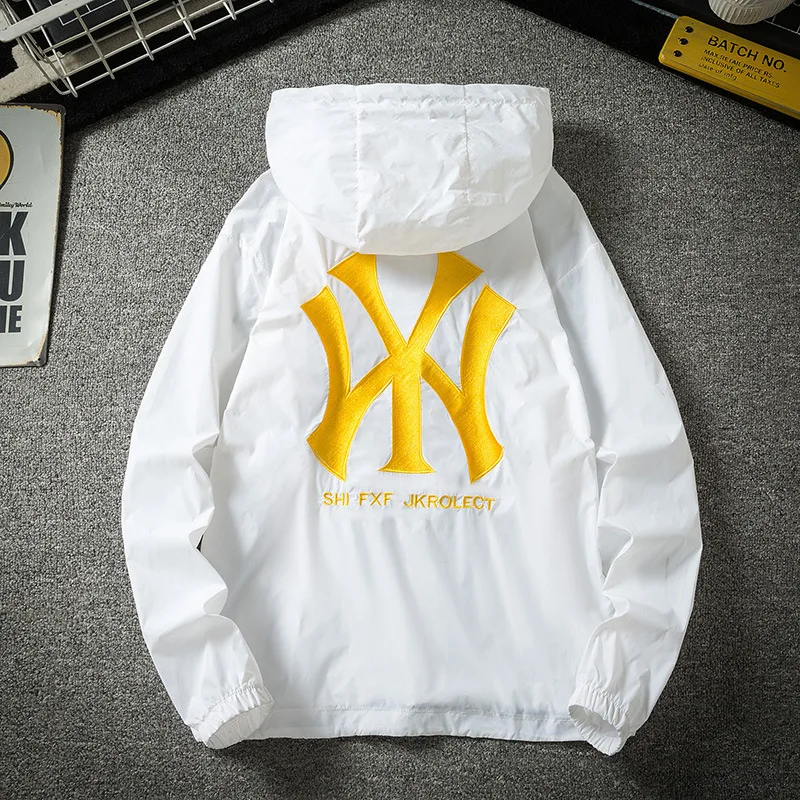

New Teenage Students Ultra-thin Breathable Jackets Versatile Embroidery Sunwear Skin Suit