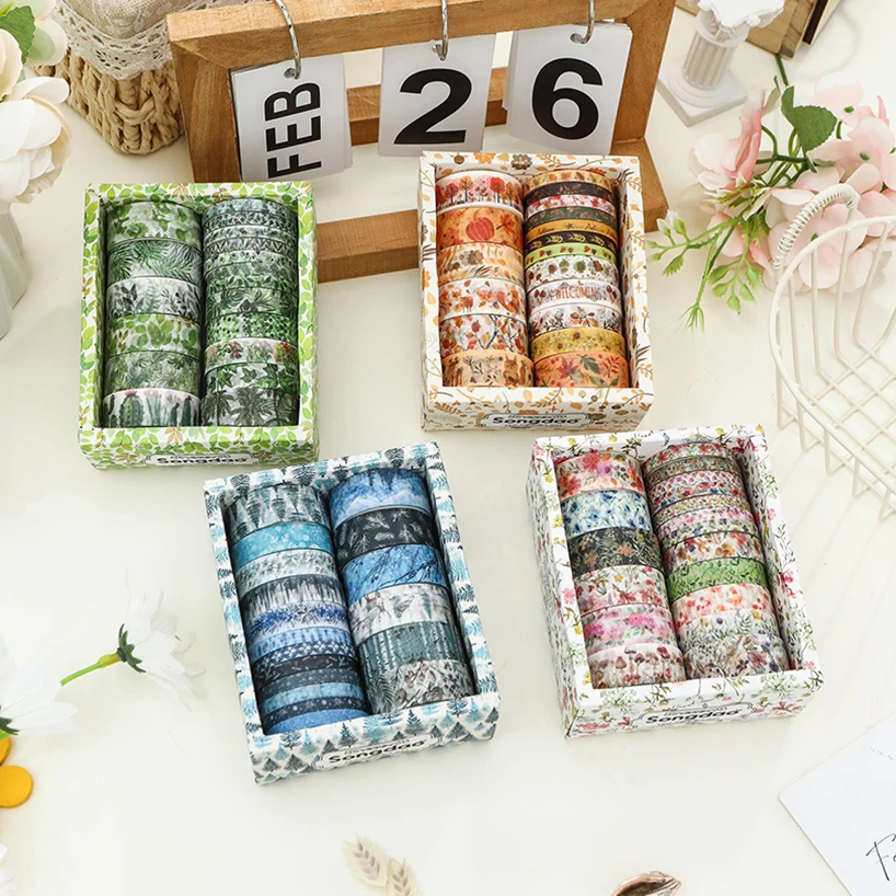 Four Seasons Washi Tapes 18 Rolls Washi Tape Cinta Adhesiva Decorativa Plants Diary Decoration Scrapbooking Supplies Washitape adhesive tape,washi tape,adhesive tapes,decorative tape,decoration tape