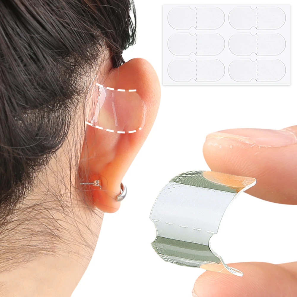 60 Pcs Elf Ear Stickers Protruding Ear Solution Cosmetic Ear Stickers Solves The Problem of The Big Ear Ear Tape for Women Girls