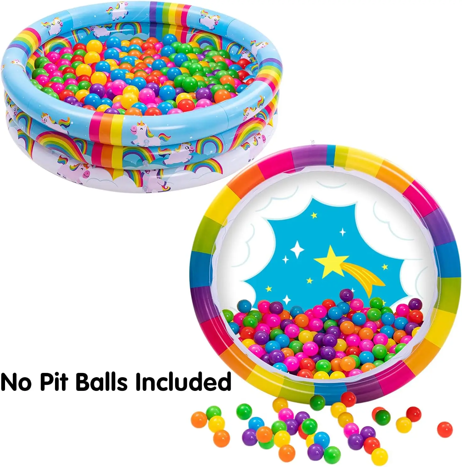 Rainbow Unicorn Baby Removable Swimming Pool Inflatable Pool forChildren Ring Swim Game Water for Summer Fun Ages 3+