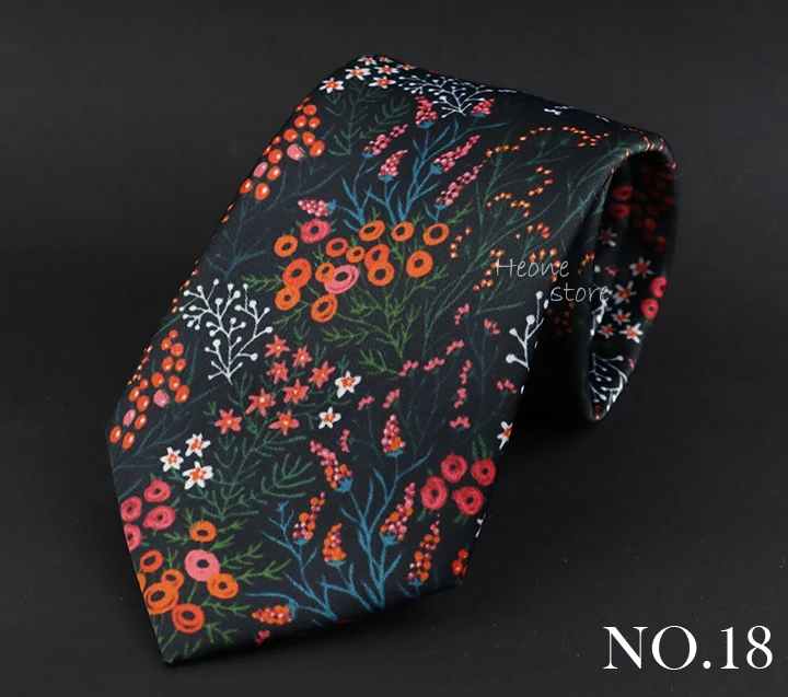 Herren-Krawatten aus Seide und Polyester, Vintage-Stil, floral, kariert, Jacquard, 8 cm, Krawatte, Künstler, Party, Hochzeit, Luxus, Anzug, Hemd, Krawattenzubehör – Detail 18