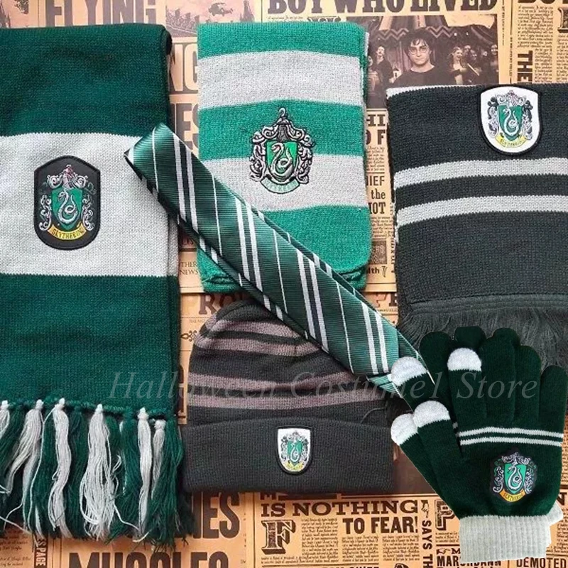 Costumes Potter Scarf ties hats gloves College Magic School Cosplay Potter Costume Scarves Christmas Halloween Party Supplies