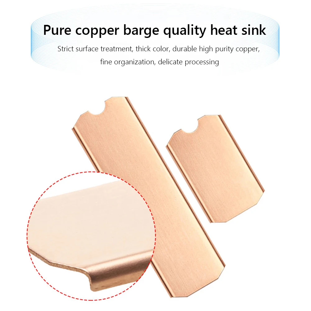 Hard Disk Heat Sink Copper Lightweight Disk Radiator 0.5mm 401W Portable Set Antioxidant  for M.2 2242 2280 NVMe SSD