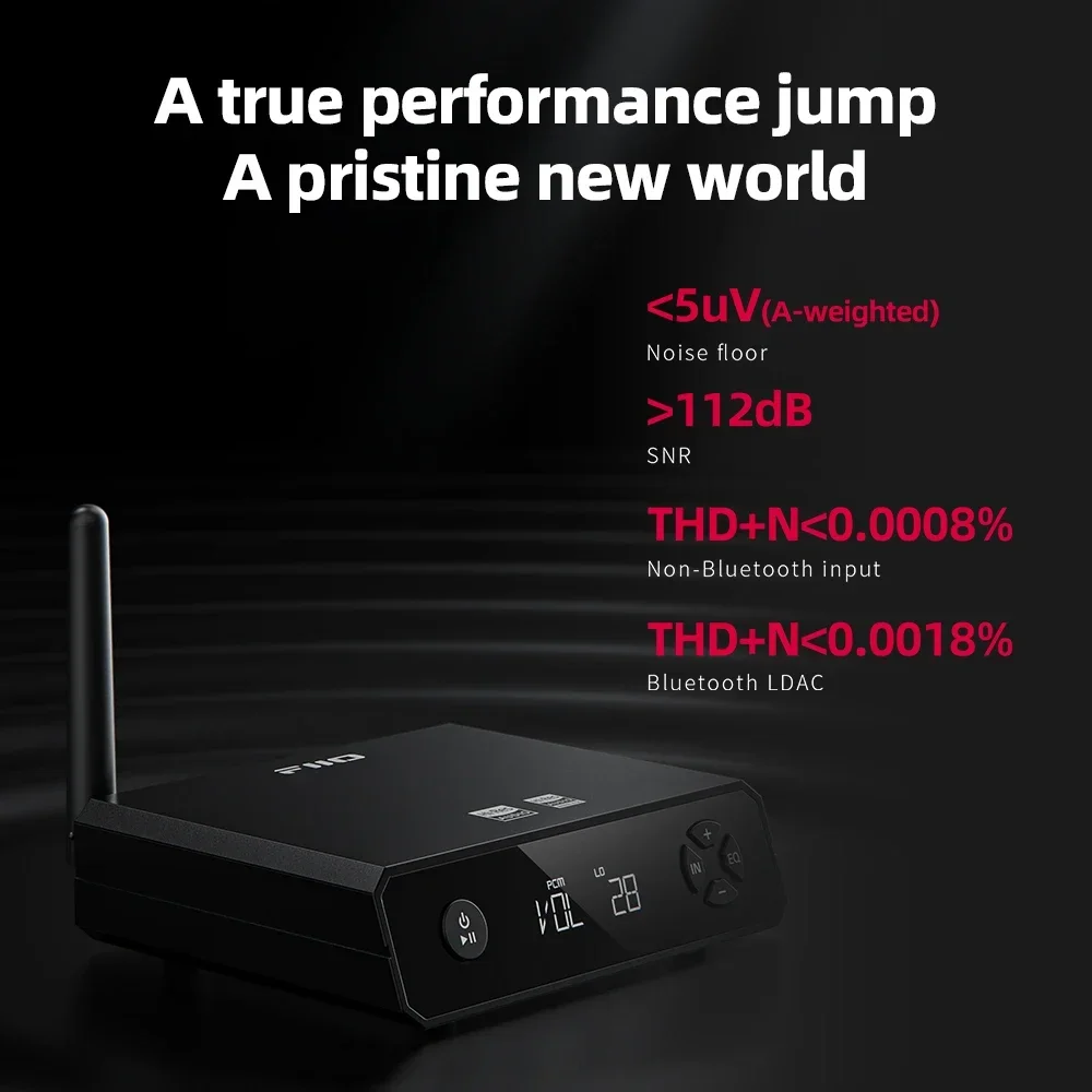FiiO BR13 고해상도 오디오 블루투스 5.1 리시버 헤드폰 앰프 지지대, 7 가지 블루투스 모드 LDAC, 자동차 및 가정용 스피커, hidisz