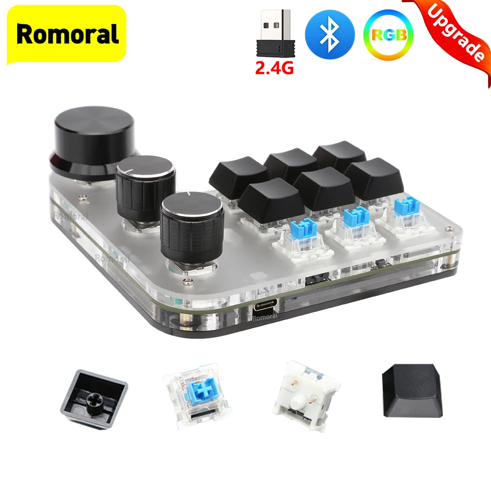 Macro Programming Gaming Keyboard Custom Keyboard Volume Knob Usb