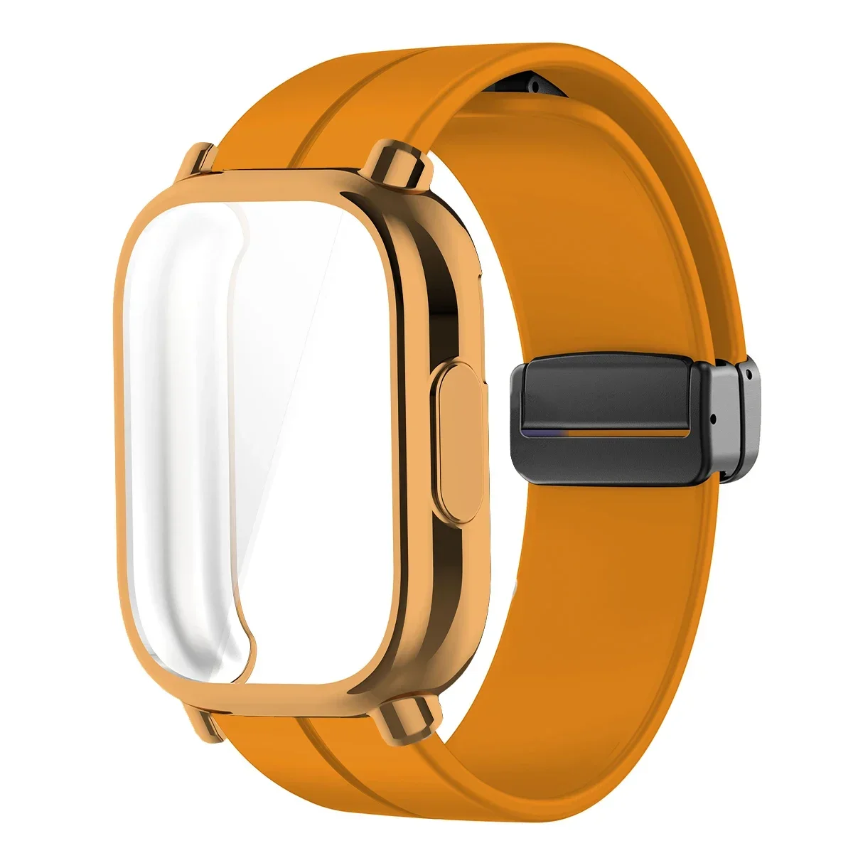 Enhanced TPU Case with Silicone Strap for Smartwatch Protection and Style