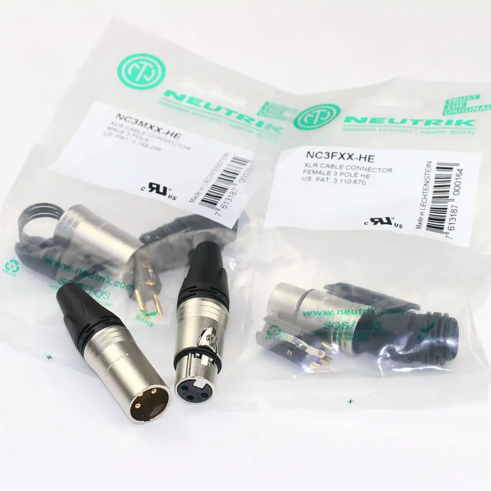20PCS-lot-FOR-NEUTRIK-connector-10PCS-NC3MXX-HE-10PCS-NC3FXX-HE-Male-et ...
