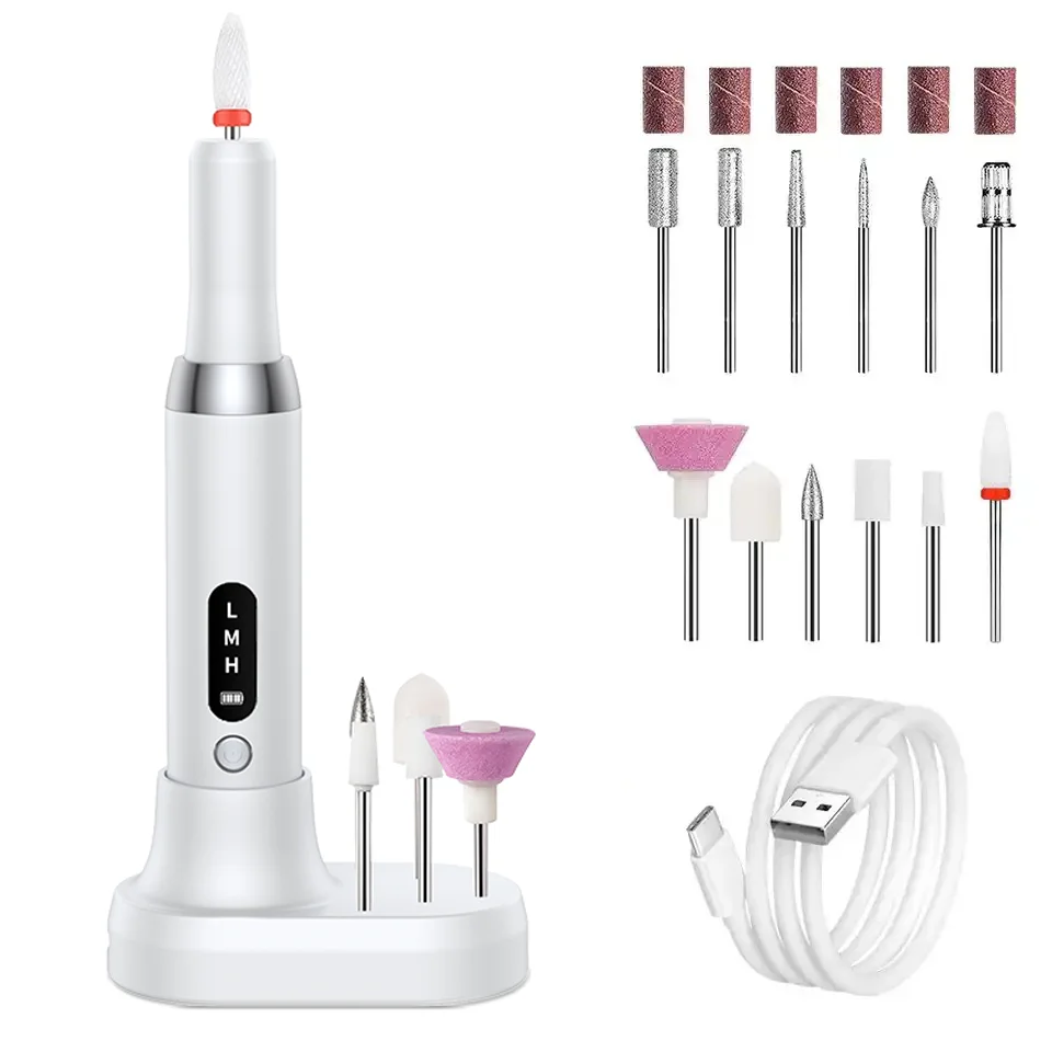 Nail Drill Electric Nail Polisher Drill Bits Professional Nails Grinding Polishing Dead Skin Removal Art Sanding File Pen Manicure Machine