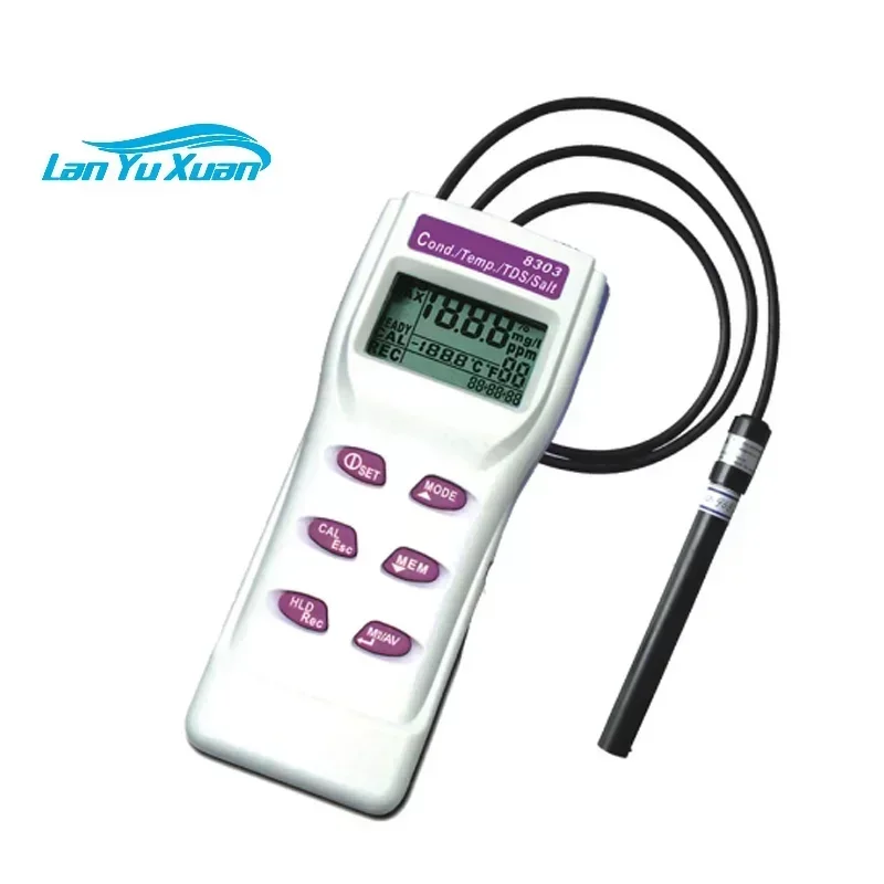 

AZ8303 Conductivity Meter Water Quality Detector 99 Points Memory 0~1999 US/CM and Temperature Aquaculture Farm