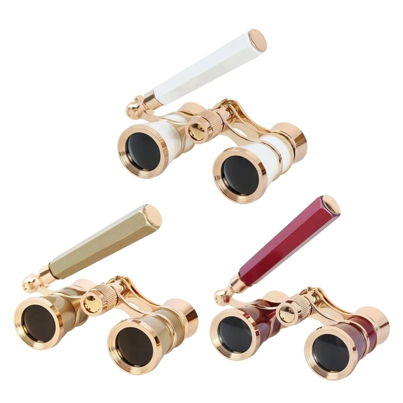 

3X25 Glasses Binoculars Theater Glasses Mini Binocular Compact Lightweight with Handle for Adults Kids Women Gift