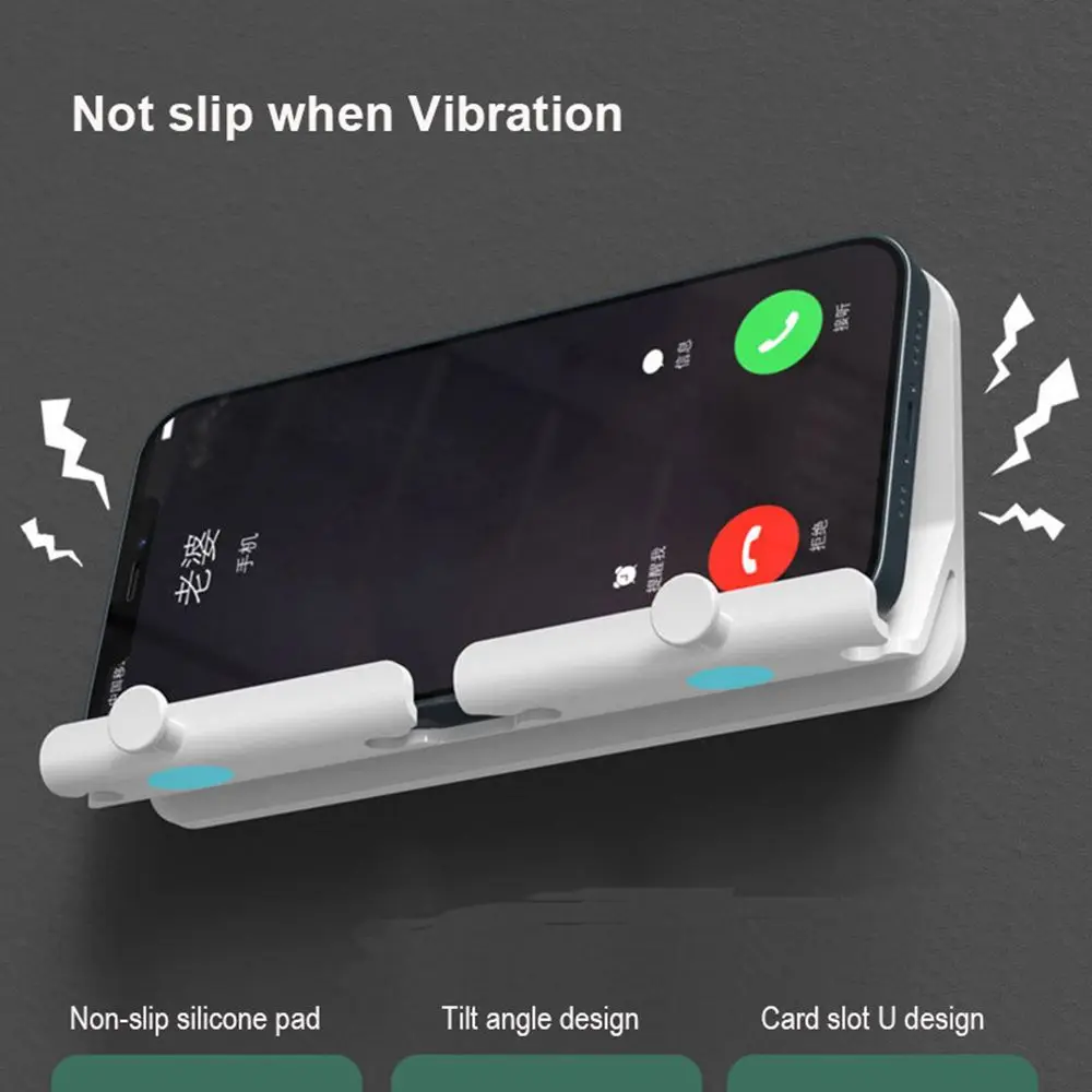 S56211715dc82414592e0b77874fdd40aH Wall Mount Holder Charger Hook Hanging Stand Bracket Dock for Smartphone Mobile Phone Tablet Holder Pasted on Wall Mallzona