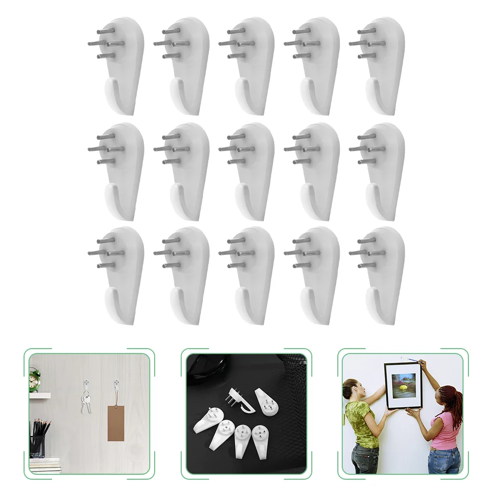 25 Pcs Wedding Dress No Trace Nail Picture Hooks Formula Dispenser Plastic Wall Mounted Clothing Rack Invisible Hanging Hangers