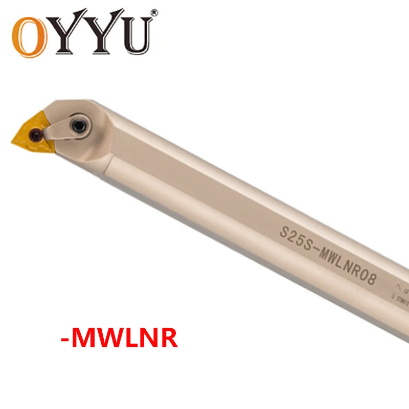 

OYYU White Internal Turning Tool S16Q-MWLNR08 S20R-MWLNR08 S25S-MWLNR08 S16Q S20R S25S MWLNR08 CNC Lathe Cutter Boring Bar MWLNR