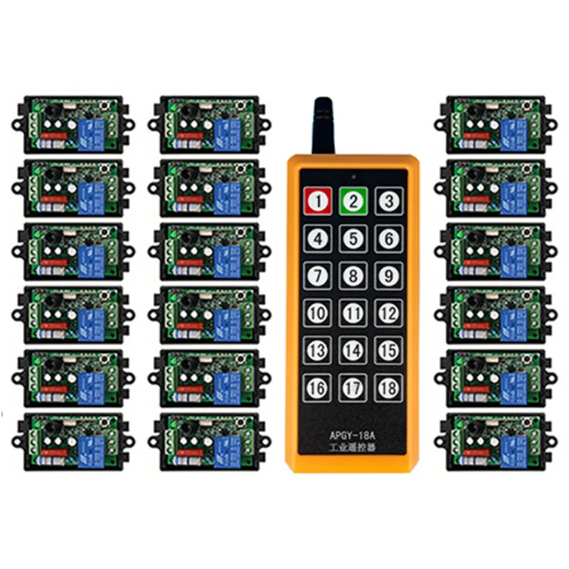 

Промышленный беспроводной пульт дистанционного управления, 433 МГц, 1000 м, 220 В переменного тока, 1 канал