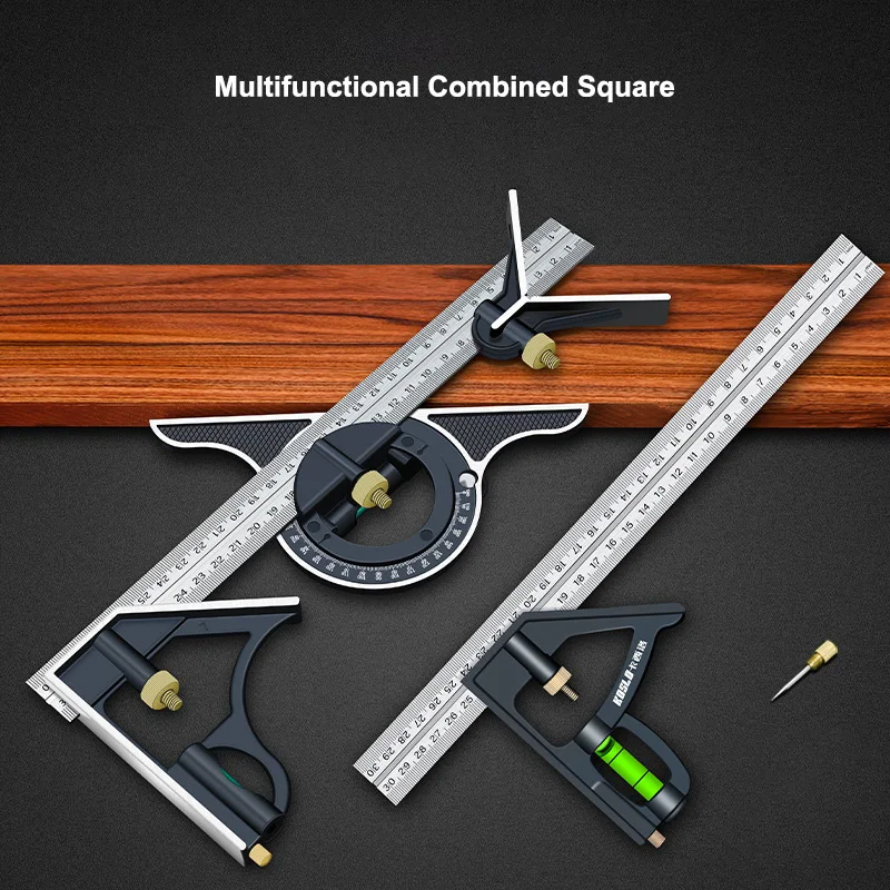 equerre menuisier outils menuisier carrelage outil menuiserie outillage outil  menuiserie Règle ajustable à Angle carré, ensemble de mesures universel,  multi-combinaisons, 300mm/600mm, outils de rapporteur à Angle droit