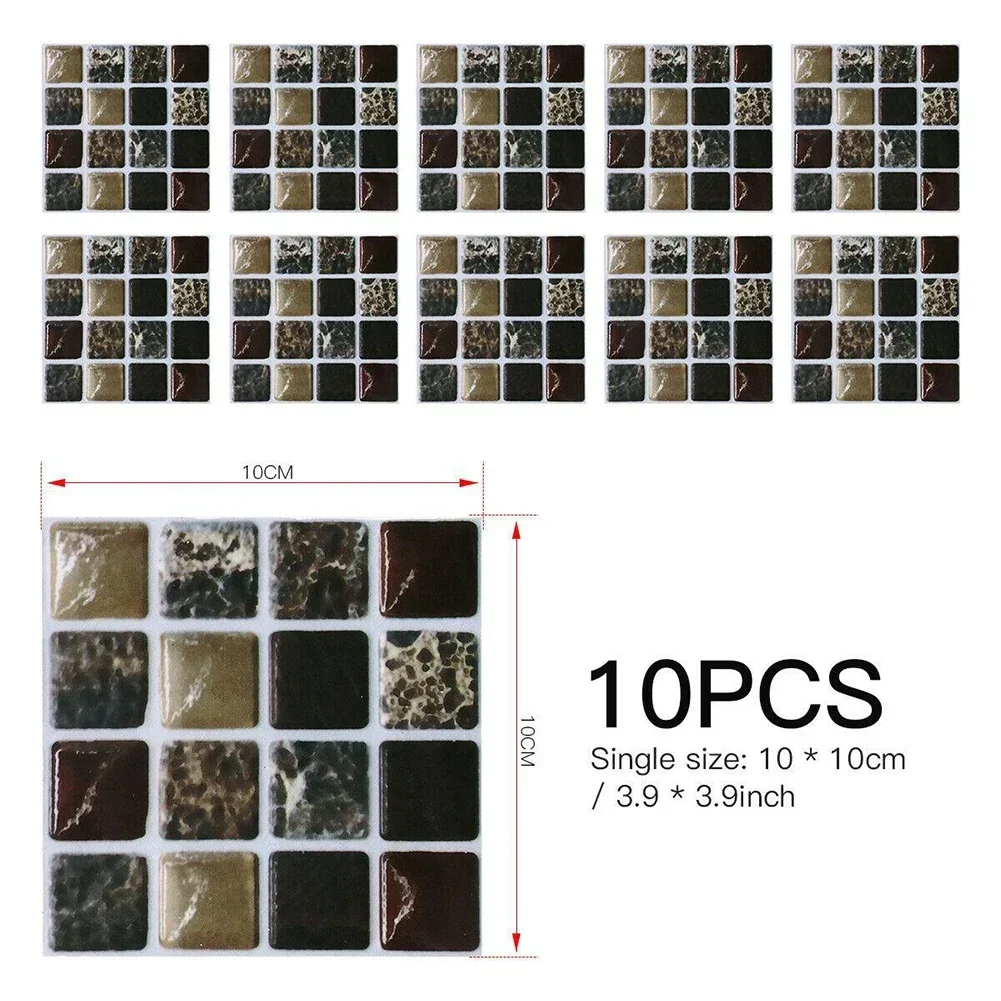 Mosaico Adesivo PVC Autoadesivo 18 Pezzi 10x10 Cm Per Bagno E Cucina – Piastrelle Fai Da Te Impermeabili – Ristrutturazione Veloce E Facile