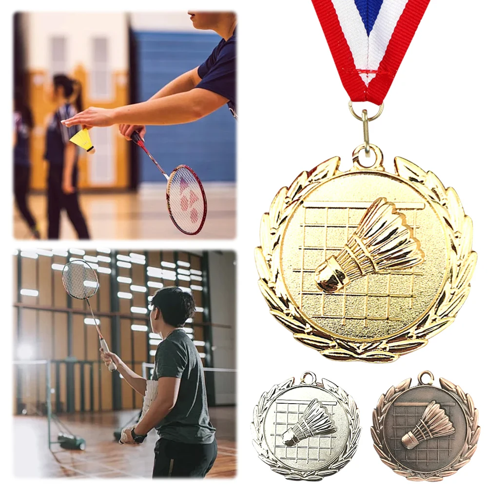 5cm Badminton Medal Gold/Silver/Bronze Medal Zinc Alloy Metal Winner Medals Badminton Award Medals for Party Activities award medals