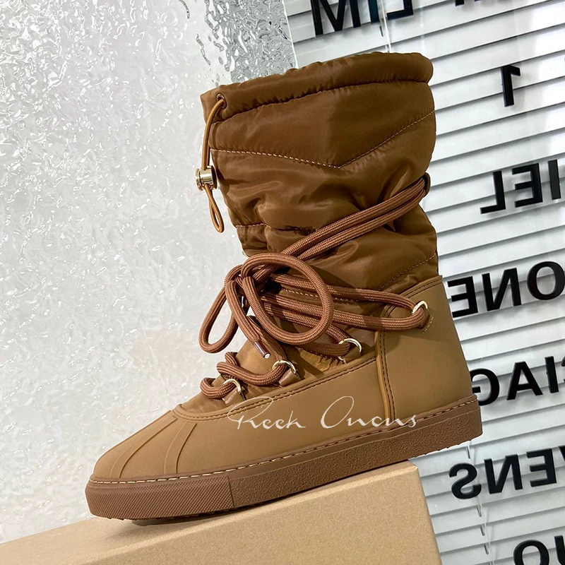 

Зимние новые Нескользящие женские ботинки, водонепроницаемые, увеличивающие рост теплые короткие ботинки, удобная женская обувь на шнуровке