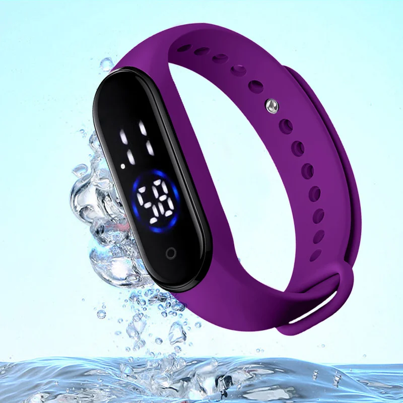 Children'sSports Smart Watch Outdoor Silicone Bracelet Electronic Watch Kids Bracelet Digital Watches 3
