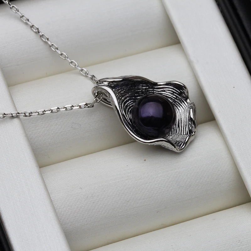 White Natural Freshwater Water Drop Pearl Pendant 925 Silver Necklace 45cm For Women Girl Gift pendant necklace,silver necklace