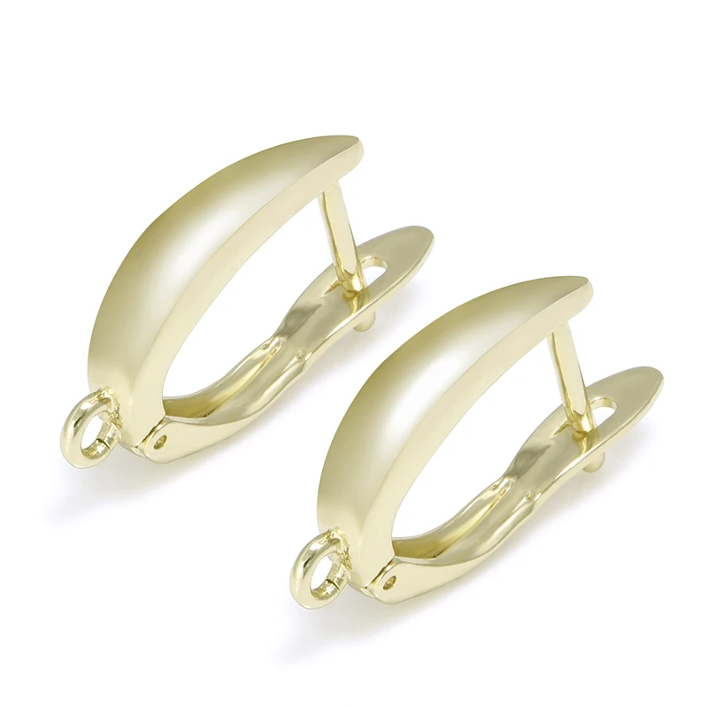 Hypoallergenic Earring Hooks 18K Gold/Rhodium Plated DIY Earwires Jewellery Findings 1 Pair