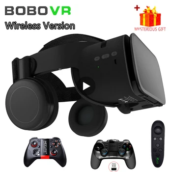 Bobor Bobo VR Z6 Viar 3D 가상 현실 안경, 블루투스 헤드셋 장치, 헬멧 렌즈, 스마트 스마트폰 휴대폰용 고글