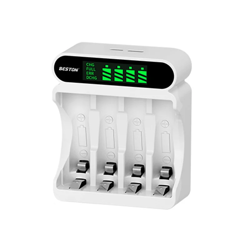 ABAN C9023L 4슬롯 LCD 화면 디스플레이 AA/AAA 1.2V Ni-충전식 배터리용 고속 충전 충전기 혼합 충전 지원