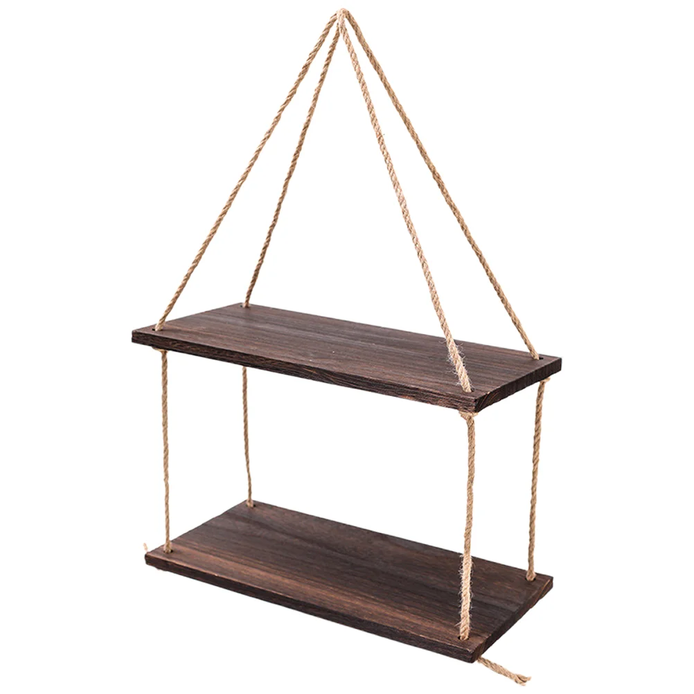 

1 Set Hanging Shelves for Wall Storage Rustic Wood Floating Shelves for Bedroom Bathroom Living Room