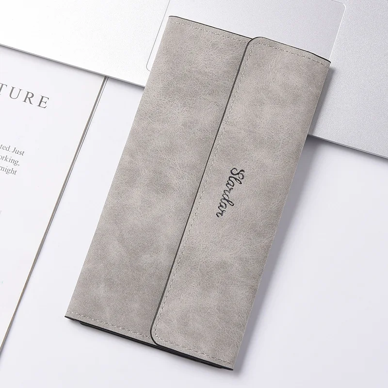 New 2025 Unisex Long Wallet with Buckle Multi Card Slots Thin Cardholder