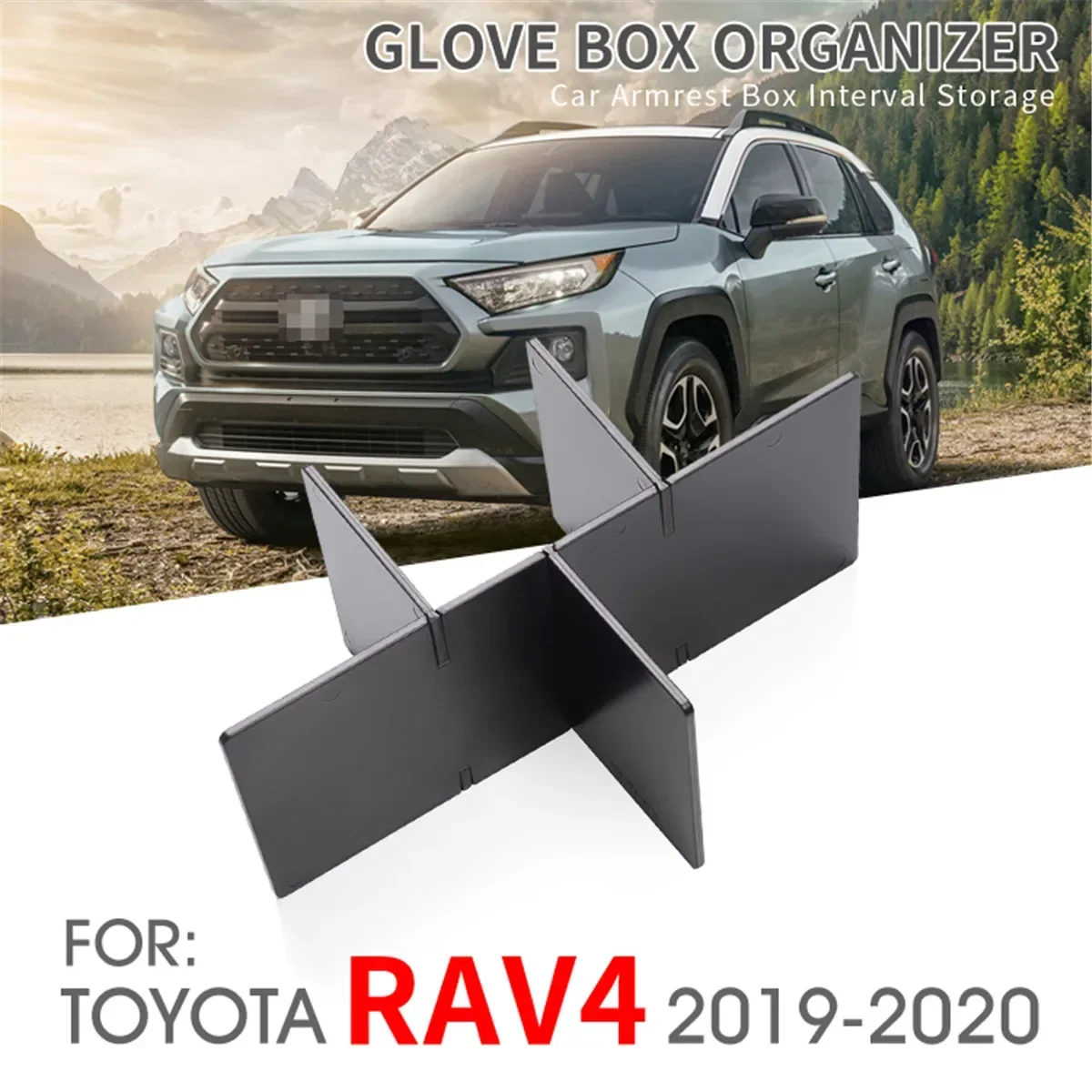 Car Central Armrest Interval Central Console Tidying Box Storage Box For Toyota Rav4 Rav 4 2019 2020 Car Accessories
