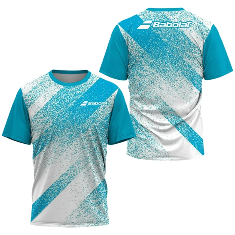 남성용 3D 타이다이 프린트 티셔츠, 배드민턴 탁구 훈련 의류, 빠른 건조, 반팔 상의, 루즈 티셔츠, 여름 패션