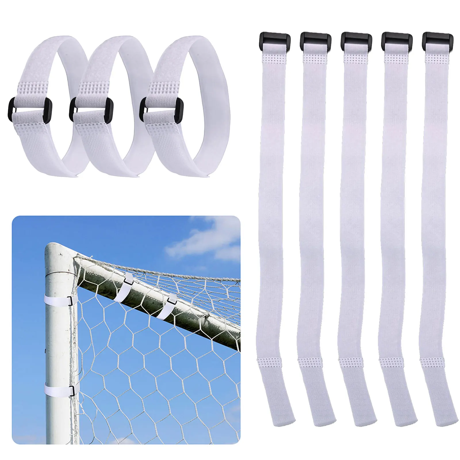 Football Matches Goal Net Straps Lightweight And Portable Adjustable Length High-quality Materials For Football Rails