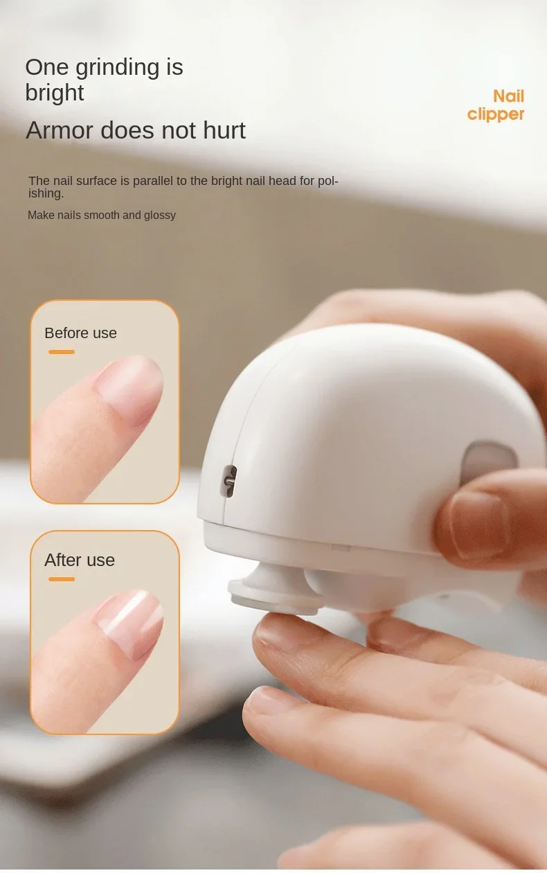 Electric Automatic Nail Clipper with Light Rechargeable Fingernail Trimmer Nail Clipper for Smooth and Safe Manicures