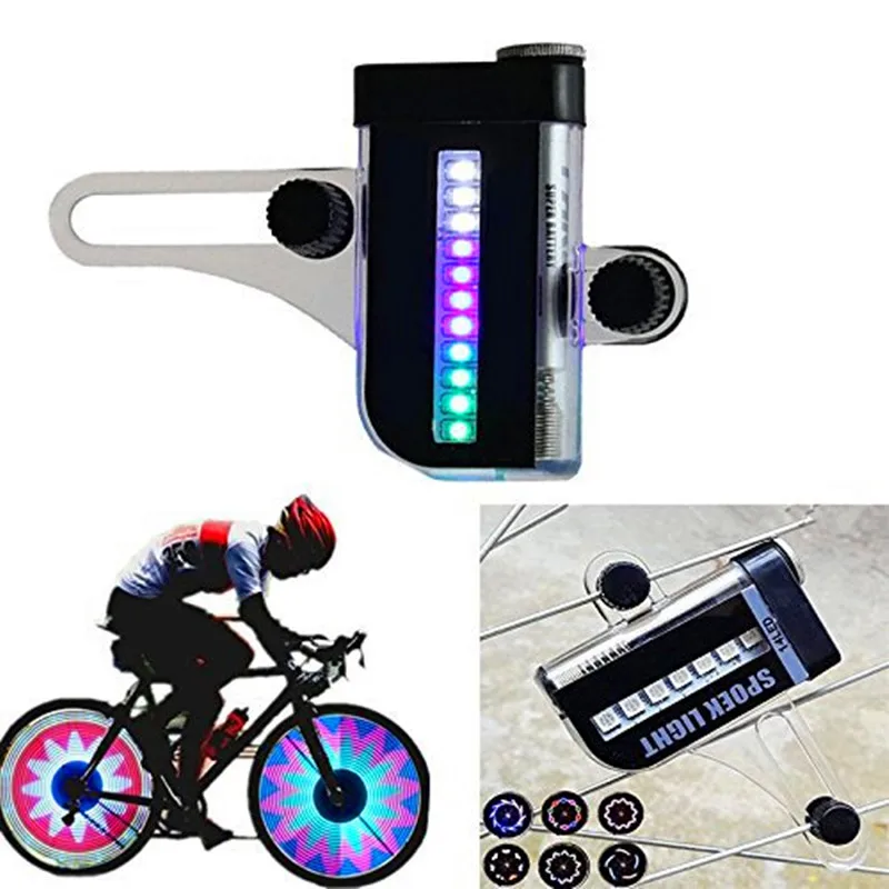 Hot Sale Two Side 14 LED Colorful Motorcycle Cycling Bicycle Bike Wheel Signal Tire Spoke Light 30 Changes Cycling Accessories