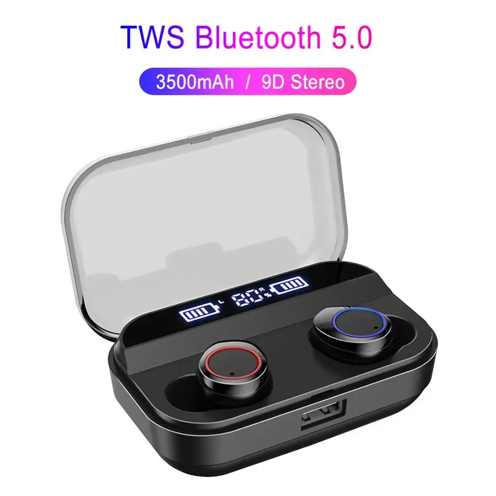 

TWS-стереонаушники с поддержкой Bluetooth 5,0 и зарядным футляром