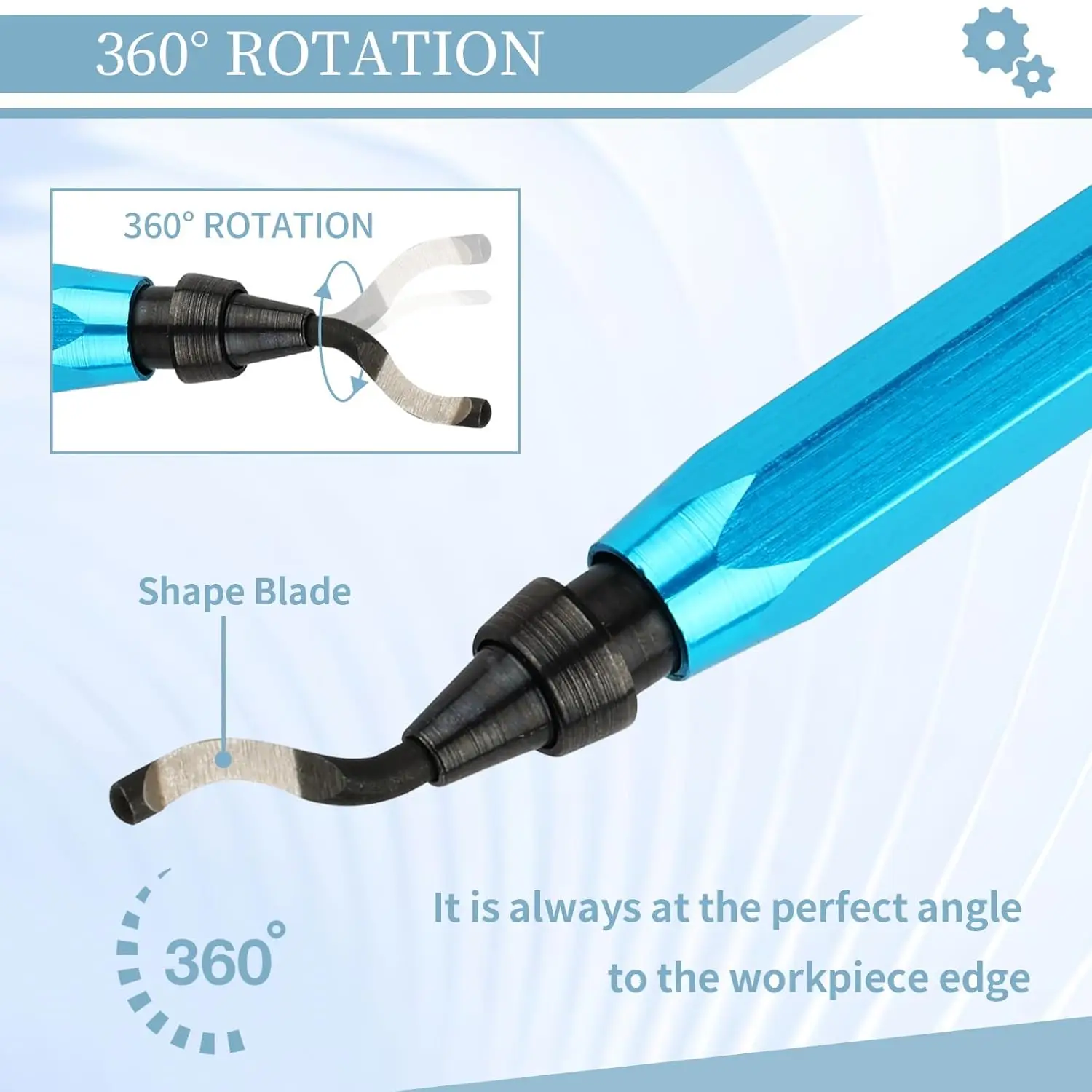 Deburring Tool with 12 High Speed Steel Blades, Deburring Tool 3D Printing, Deburring Tool for Metal,Plastic, 3D Printed Edges - 3