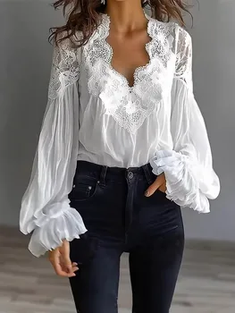 Women Blouses 2026 Spring Autumn Long Sleeve Blouse Woman Blouse Shirt Office Elegant Work Shirt Top Blusas Mujer De Moda 1