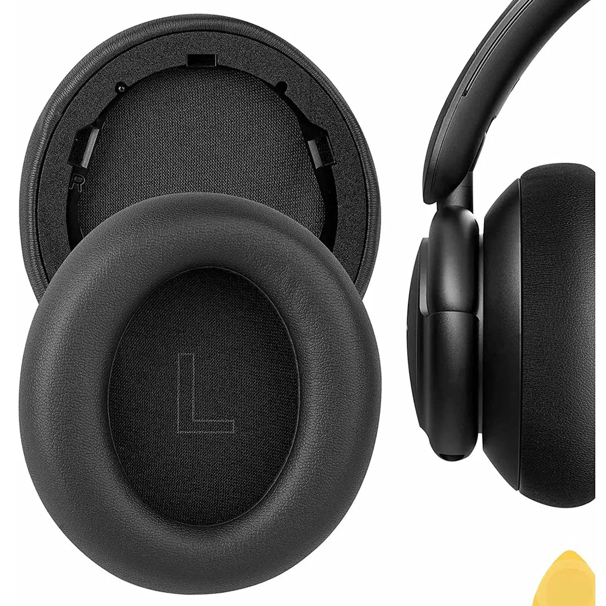 Anker Soundcore Life용 교체용 이어 패드, 단백질 가죽 헤드폰 이어패드, Q30, Q35, 블랙