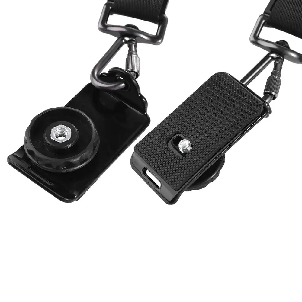Dual Camera Black Adjustable Strap for Photographic Equipment