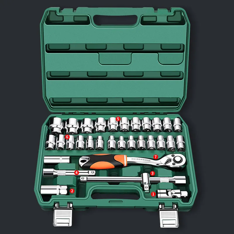 Auto Repair Tools Box Sets Electrician Spanner Anti-fall Case Waterproof Shockproof Safety Parts Organizer Anti-fall Toolbox tool storage box parts storage box storage organizer box parts organizer