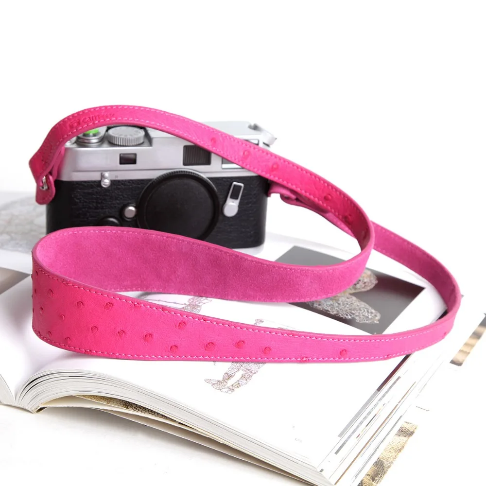 

Наплечный ремень из кожи страуса для цифровой камеры с противоскользящим регулируемым рюкзаком для камеры ремень на шею