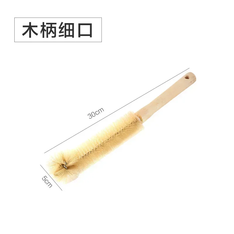 Bottle Brush Cleaner with Long Wooden Handle Natural Bristle Kitchen Scrub for Cup Jug bottle brush bottle cleaning brush cleaning brush