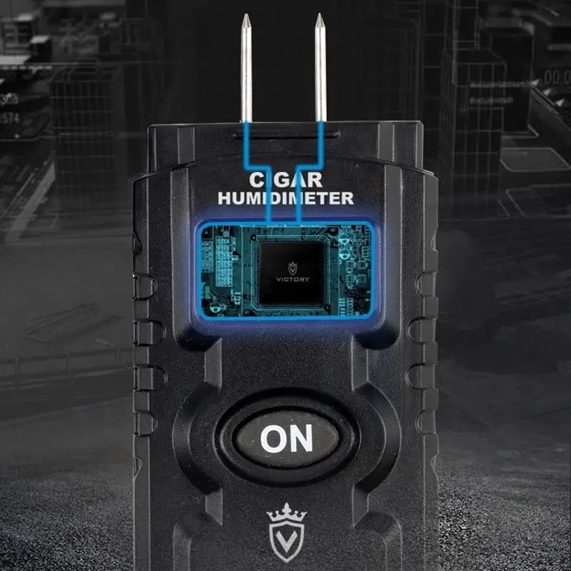 Digital Cigar Humidometer Portable Electric Cigar Humidifier Humidity Meter