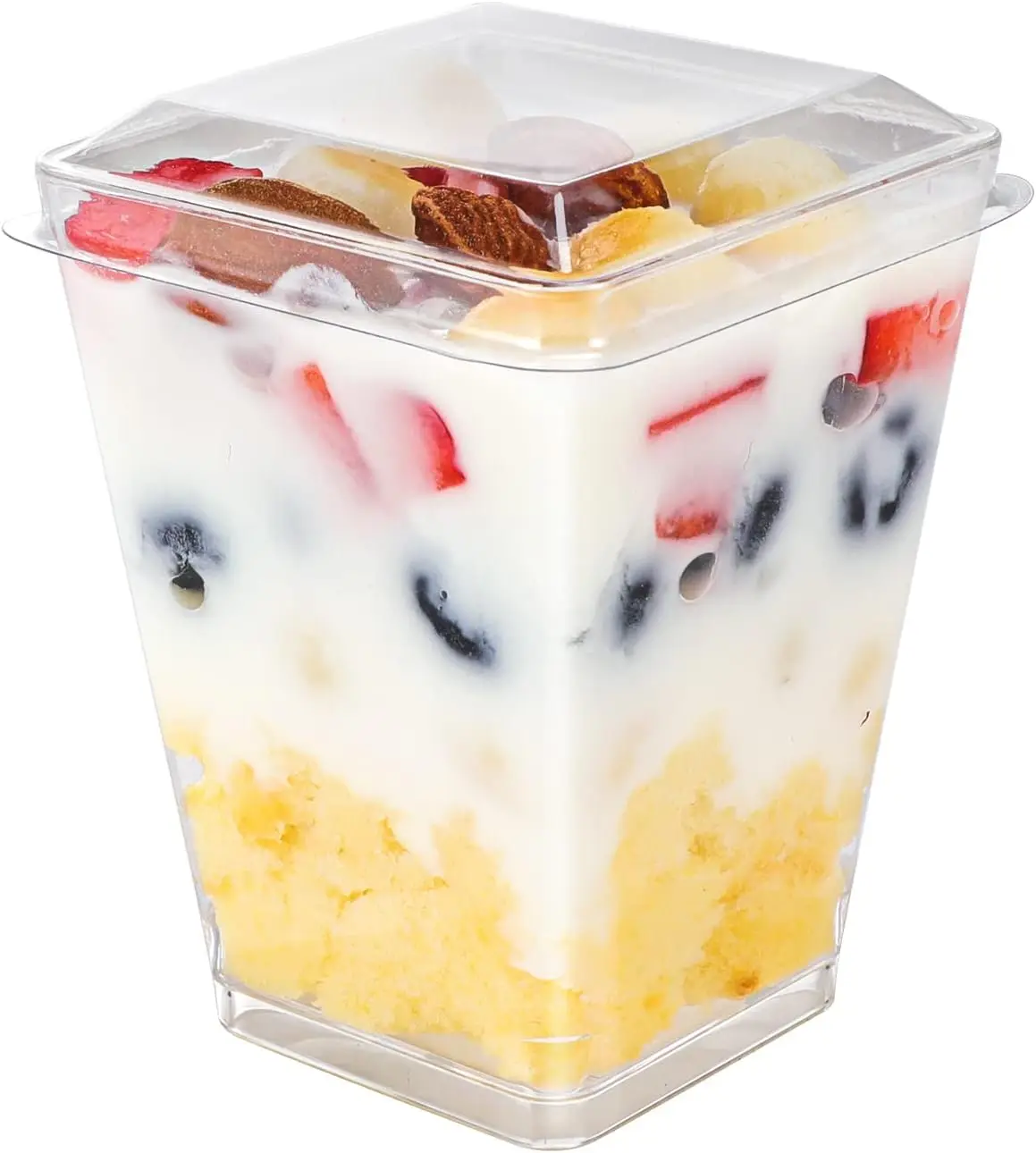 Plastic Cups 20PCS 160ml Dessert Cups With Lids Spoons For Pudding Cake Appetizer Jelly Yogurt Mousse Baking