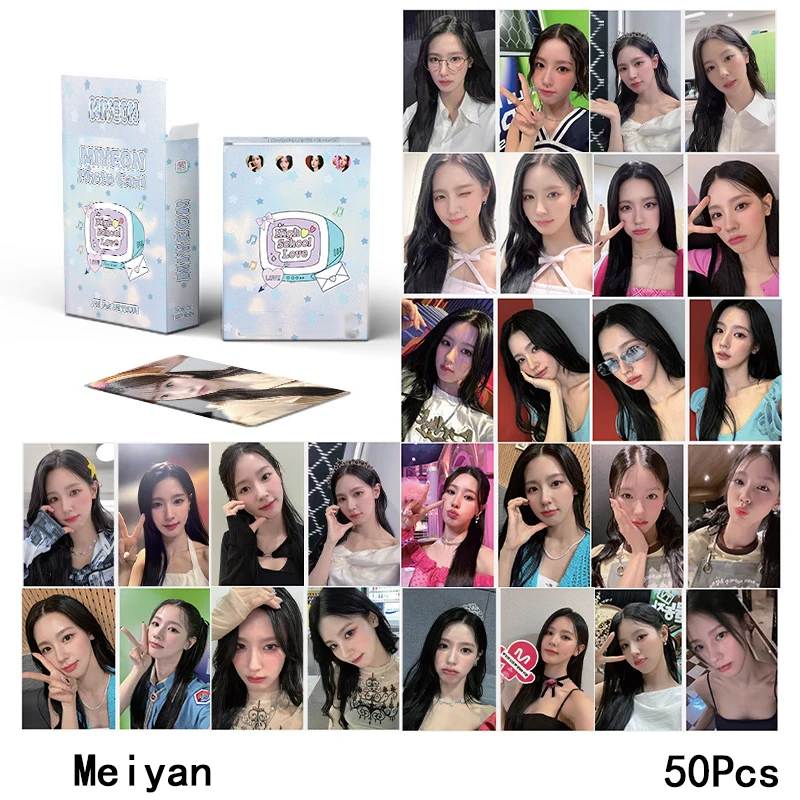 

50 шт./компл. (G) Оформление фотографий, открытки, подарок для поклонников Meiyan MINNIE Kpop