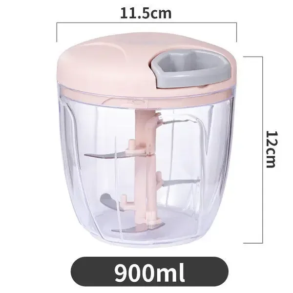 500/900ML Hand Chopper Manual Rope Food Processor Silcer Shredder Salad Maker Garlic Onion Cutter Kitchen Tool Accessories 8