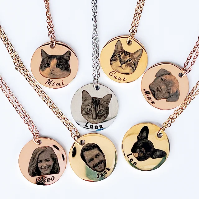 Collier Photo personnalisé, nouveauté, cadeau pour femmes, pendentif pour animaux de compagnie, saint-valentin, bijoux, Support pour chien, livraison directe 3