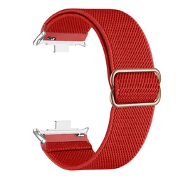 Elastic Nylon Strap for Smartwatch - Sporty Braided Watch Band Loop for Women and Men (Red)