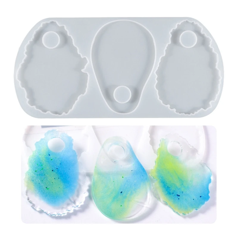 

Coaster Resin Epoxy Silicone Molds for Making Agate Slices Makeup Palette Nail Art Palette Pigment Plate Polish Holder