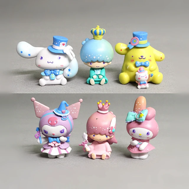 Sanrio personagens hello kitty mymelody kuromi cinnamoroll pompom purin  pequena estrela gêmea coletar ornamentos boneca modelo de brinquedo  presentes - AliExpress